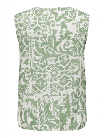 Μπλούζα αμάνικη με print plus size ONLY CARMAKOMA 15324780 - Μέντα - thefashionproject.gr - CARMAKOMA