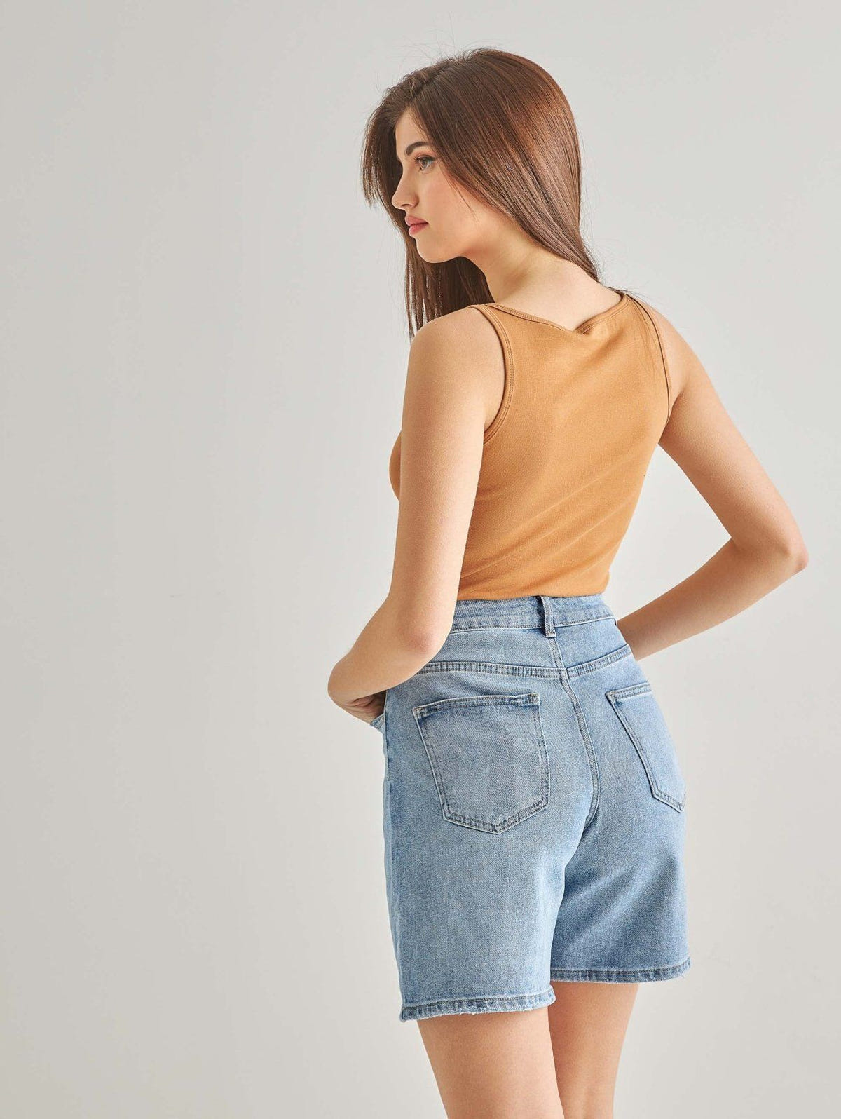 Μπλούζα αθλητική με κουμπάκια - Caramel - thefashionproject.gr - The Fashion Project