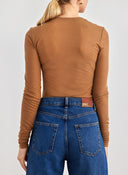 Μπλούζα ημιδιάφανη Only 15307308 - Caramel - thefashionproject.gr - ONLY