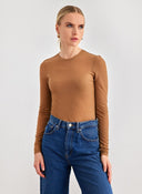 Μπλούζα ημιδιάφανη Only 15307308 - Caramel - thefashionproject.gr - ONLY