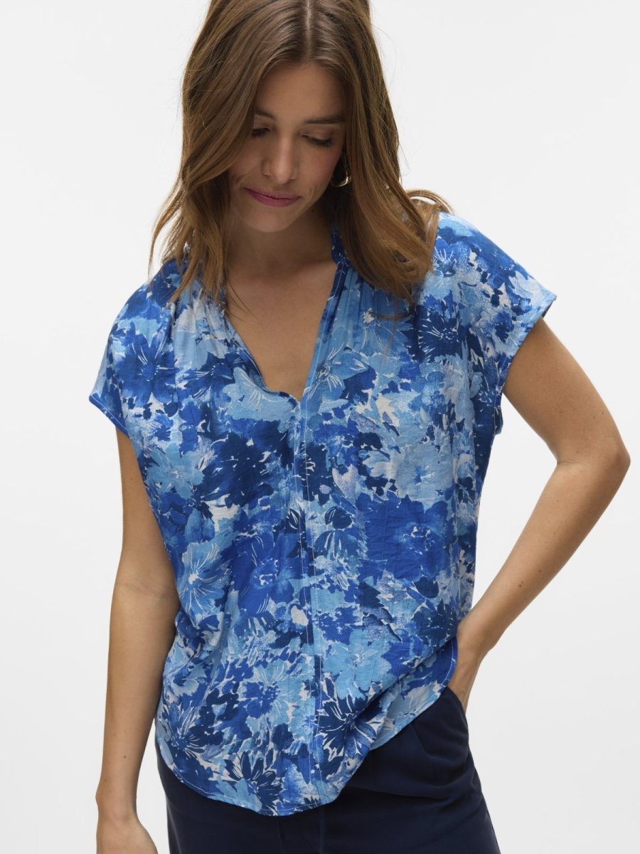 Μπλούζα κοντομάνικη Vero Moda 10329371 - Μπλε - thefashionproject.gr - VERO MODA