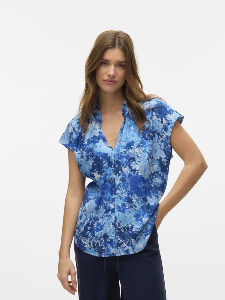 Μπλούζα κοντομάνικη Vero Moda 10329371 - Μπλε - thefashionproject.gr - VERO MODA