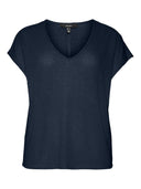 Μπλούζα lurex plus size Vero Moda Curve 10308580 - Μπλε σκούρο - thefashionproject.gr - VERO MODA CURVE