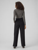 Μπλούζα μακρυμάνικη με ρίγες AWARE by VERO MODA 10298360 - Μαύρο/Μπεζ - thefashionproject.gr - AWARE by VERO MODA