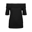 Μπλούζα με ανοιχτούς ώμους AWARE 10304834 - Μαύρο - thefashionproject.gr - AWARE by VERO MODA
