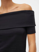 Μπλούζα με ανοιχτούς ώμους AWARE 10304834 - Μαύρο - thefashionproject.gr - AWARE by VERO MODA
