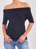Μπλούζα με ανοιχτούς ώμους AWARE 10304834 - Μαύρο - thefashionproject.gr - AWARE by VERO MODA