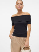 Μπλούζα με ανοιχτούς ώμους AWARE 10304834 - Μαύρο - thefashionproject.gr - AWARE by VERO MODA
