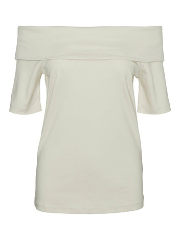 Μπλούζα με ανοιχτούς ώμους AWARE 10304834 - Μπεζ - thefashionproject.gr - AWARE by VERO MODA
