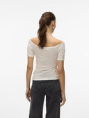 Μπλούζα με ανοιχτούς ώμους AWARE by Vero moda 10323420 - Λευκό - thefashionproject.gr - AWARE by VERO MODA