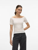 Μπλούζα με ανοιχτούς ώμους AWARE by Vero moda 10323420 - Λευκό - thefashionproject.gr - AWARE by VERO MODA