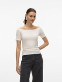 Μπλούζα με ανοιχτούς ώμους AWARE by Vero moda 10323420 - Λευκό - thefashionproject.gr - AWARE by VERO MODA