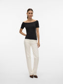 Μπλούζα με ανοιχτούς ώμους AWARE by Vero moda 10323420 - Μαύρο - thefashionproject.gr - AWARE by VERO MODA