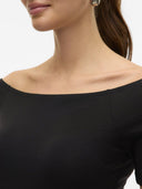 Μπλούζα με ανοιχτούς ώμους AWARE by Vero moda 10323420 - Μαύρο - thefashionproject.gr - AWARE by VERO MODA