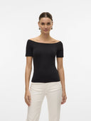 Μπλούζα με ανοιχτούς ώμους AWARE by Vero moda 10323420 - Μαύρο - thefashionproject.gr - AWARE by VERO MODA
