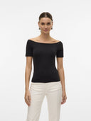 Μπλούζα με ανοιχτούς ώμους AWARE by Vero moda 10323420 - Μαύρο - thefashionproject.gr - AWARE by VERO MODA