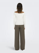 Μπλούζα με ανοιχτούς ώμους ONLY 15339763 - Λευκό - thefashionproject.gr - ONLY