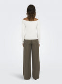 Μπλούζα με ανοιχτούς ώμους ONLY 15339763 - Λευκό - thefashionproject.gr - ONLY