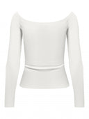 Μπλούζα με ανοιχτούς ώμους ONLY 15339763 - Λευκό - thefashionproject.gr - ONLY
