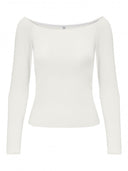 Μπλούζα με ανοιχτούς ώμους ONLY 15339763 - Λευκό - thefashionproject.gr - ONLY