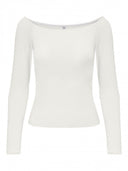 Μπλούζα με ανοιχτούς ώμους ONLY 15339763 - Λευκό - thefashionproject.gr - ONLY