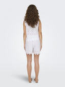 Μπλούζα με διάτρητο σχέδιο ONLY 15343156 - Λευκό - thefashionproject.gr - ONLY