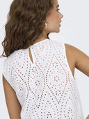 Μπλούζα με διάτρητο σχέδιο ONLY 15343156 - Λευκό - thefashionproject.gr - ONLY