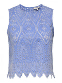 Μπλούζα με διάτρητο σχέδιο ONLY 15343156 - Μπλε denim - thefashionproject.gr - ONLY