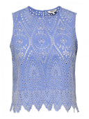 Μπλούζα με διάτρητο σχέδιο ONLY 15343156 - Μπλε denim - thefashionproject.gr - ONLY