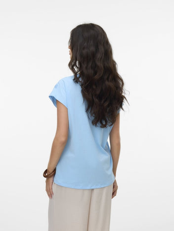 Μπλούζα με πλεκτή λεπτομέρεια Vero Moda 10329678 - Γαλάζιο - thefashionproject.gr - VERO MODA