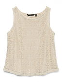 Μπλούζα με πλεκτό σχέδιο Vero Moda 10325032 - Άμμου - thefashionproject.gr - VERO MODA