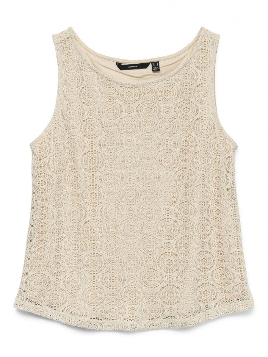 Μπλούζα με πλεκτό σχέδιο Vero Moda 10325032 - Άμμου - thefashionproject.gr - VERO MODA