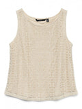 Μπλούζα με πλεκτό σχέδιο Vero Moda 10325032 - Άμμου - thefashionproject.gr - VERO MODA