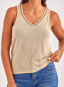 Μπλούζα με v cut ONLY 15320076 - Μπεζ - thefashionproject.gr - ONLY