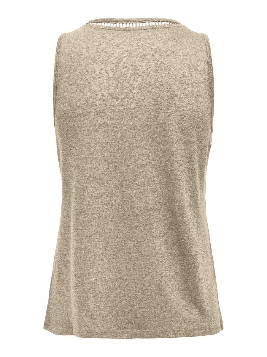 Μπλούζα με v cut ONLY 15320076 - Μπεζ - thefashionproject.gr - ONLY