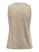 Μπλούζα με v cut ONLY 15320076 - Μπεζ - thefashionproject.gr - ONLY