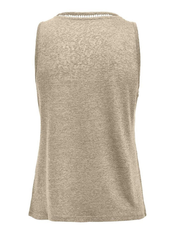 Μπλούζα με v cut ONLY 15320076 - Μπεζ - thefashionproject.gr - ONLY