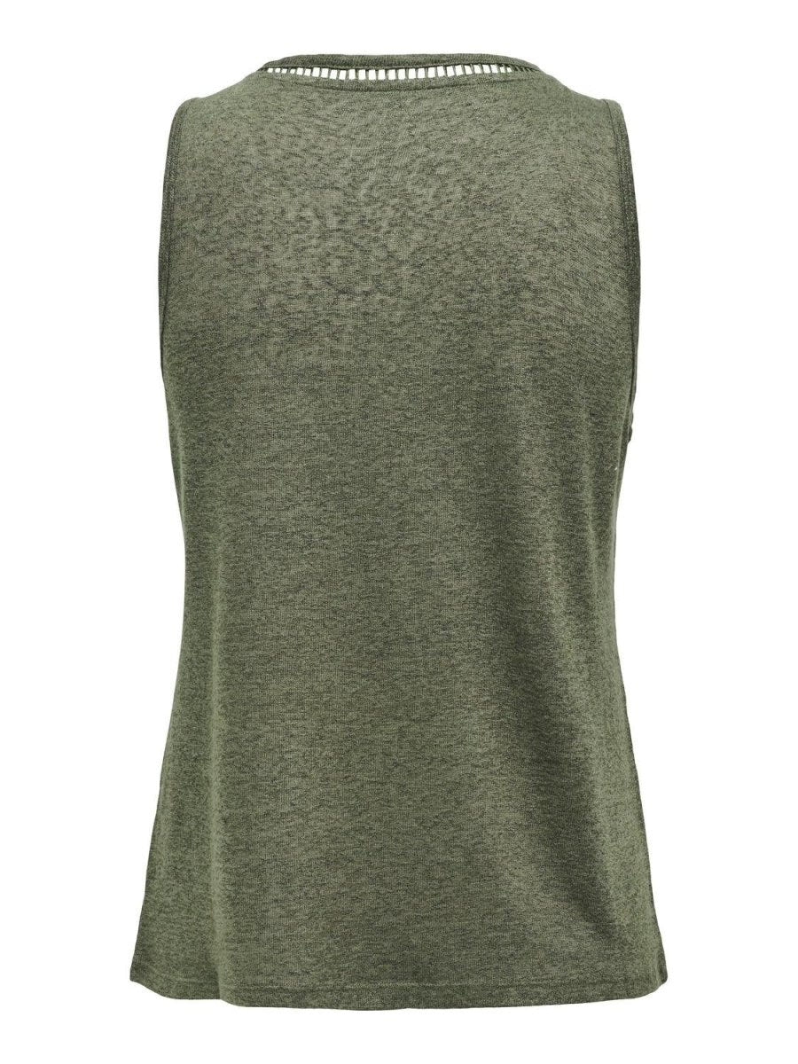 Μπλούζα με v cut ONLY 15320076 - Χακί - thefashionproject.gr - ONLY