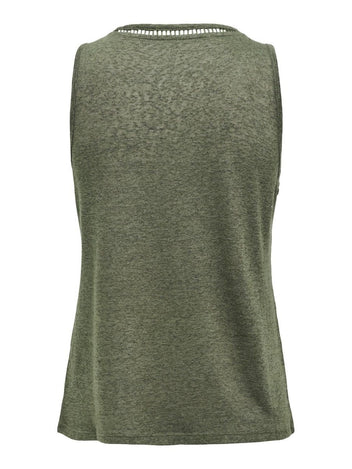 Μπλούζα με v cut ONLY 15320076 - Χακί - thefashionproject.gr - ONLY