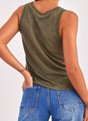 Μπλούζα με v cut ONLY 15320076 - Χακί - thefashionproject.gr - ONLY
