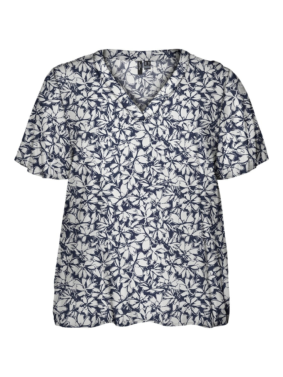 Μπλούζα plus size floral Vero Moda Curve 10305657 - Μπλε σκούρο - thefashionproject.gr - VERO MODA CURVE