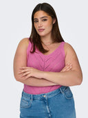 Μπλούζα plus size με λεπτή πλέξη CARMAKOMA 15315452 - Φούξια - thefashionproject.gr - CARMAKOMA