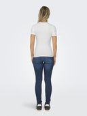 Μπλούζα ριμπ ONLY 15330639 - Λευκό - thefashionproject.gr - ONLY