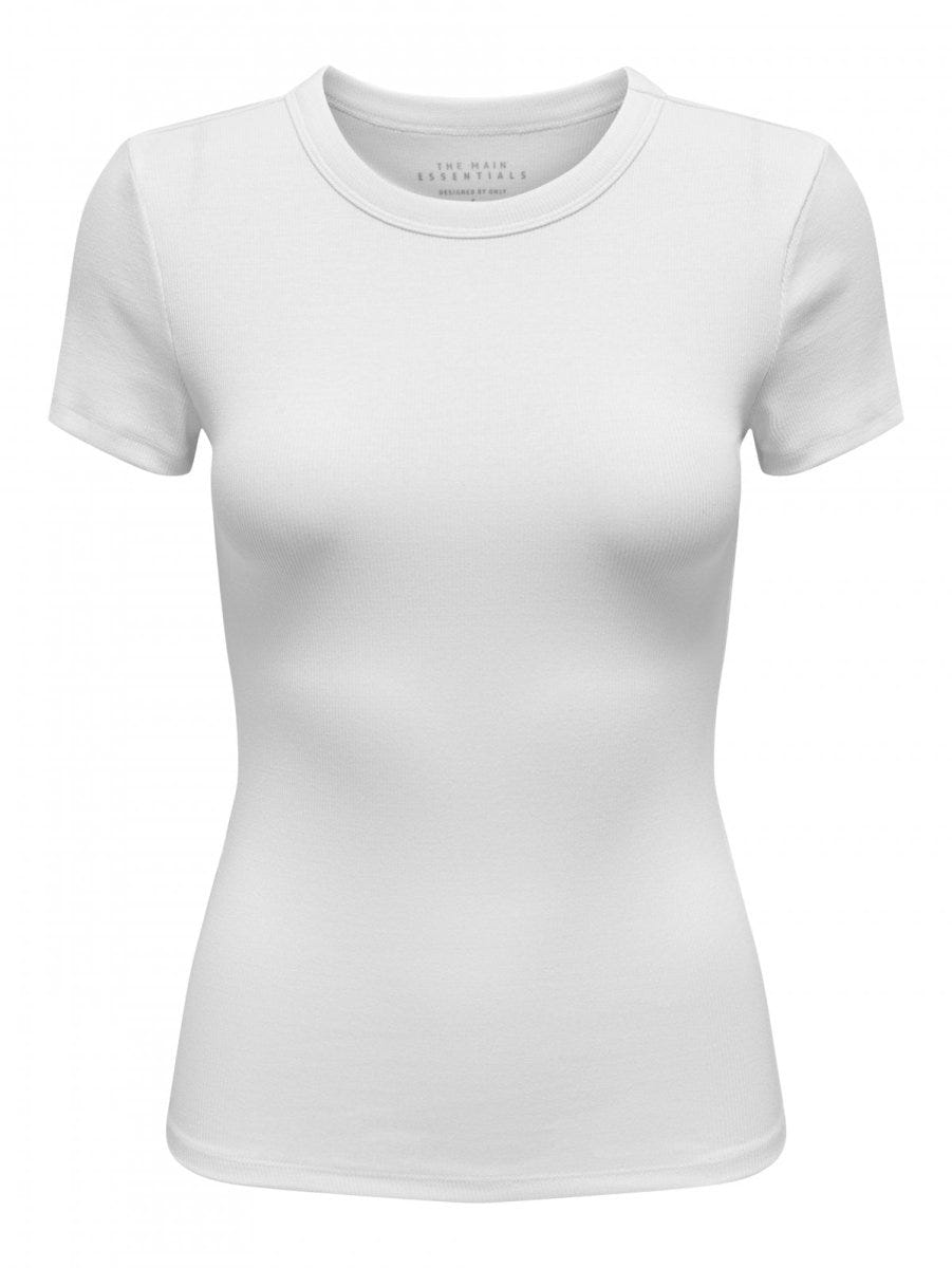 Μπλούζα ριμπ ONLY 15330639 - Λευκό - thefashionproject.gr - ONLY