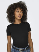 Μπλούζα ριμπ ONLY 15330639 - Μαύρο - thefashionproject.gr - ONLY