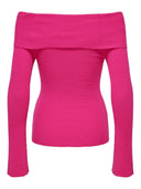 Μπλούζα ριμπ strapless ONLY 15328246 - Φούξια - thefashionproject.gr - ONLY