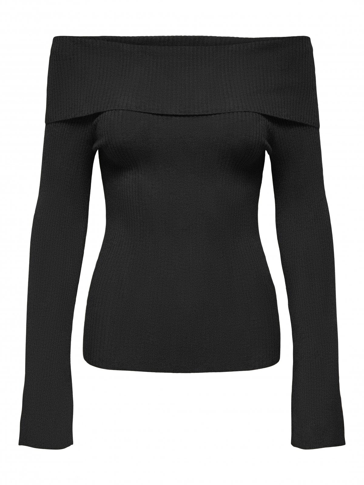 Μπλούζα ριμπ strapless ONLY 15328246 - Μαύρο - thefashionproject.gr - ONLY - 22630002003