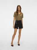 Μπλούζα v cut με σχέδιο Vero Moda 10329687 - Τάουπε - thefashionproject.gr - VERO MODA