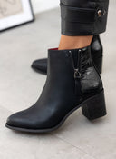 Μποτάκια αστραγάλου με φερμουάρ ERYNN - Μαύρο - thefashionproject.gr - ERYNN