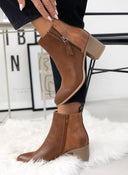 Μποτάκια αστραγάλου με φερμουάρ ERYNN - Ταμπά - thefashionproject.gr - ERYNN